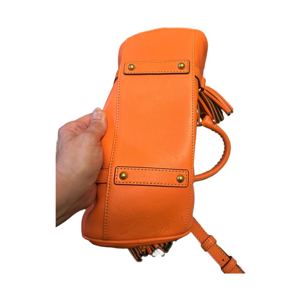 Dooney & Bourke Florentine Leather Satchel Pumpkin Spice - Picture 7 of 16